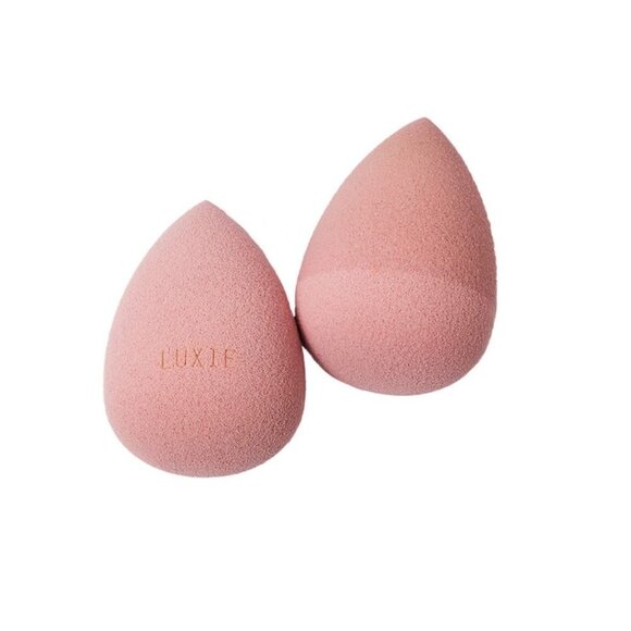 Luxie New Pink 2 Pack Powder Or Liquid Makeup All-Purpose Sponge Set - Picture 1 of 5